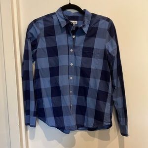 Steven Alan Blue Buffalo Plaid Button Down Shirt